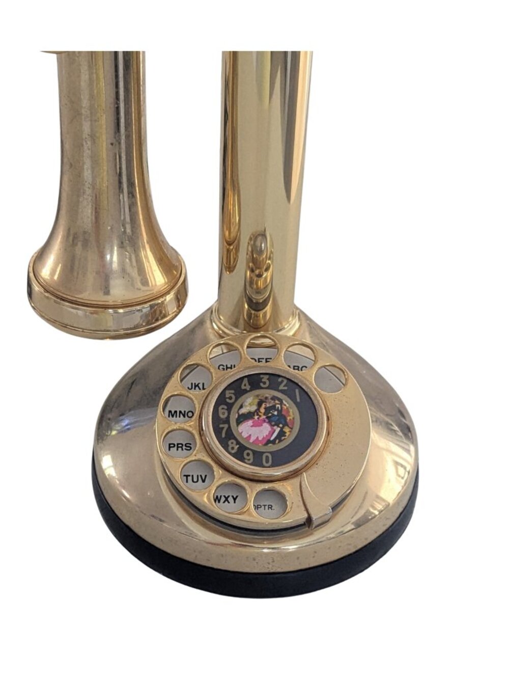 Vintage Brass Candlestick Telephone Victorian Style Decorative Reproduction - Picture 5 of 6